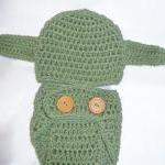 Newborn - 3months Star Wars Inspired Yoda Baby Hat..